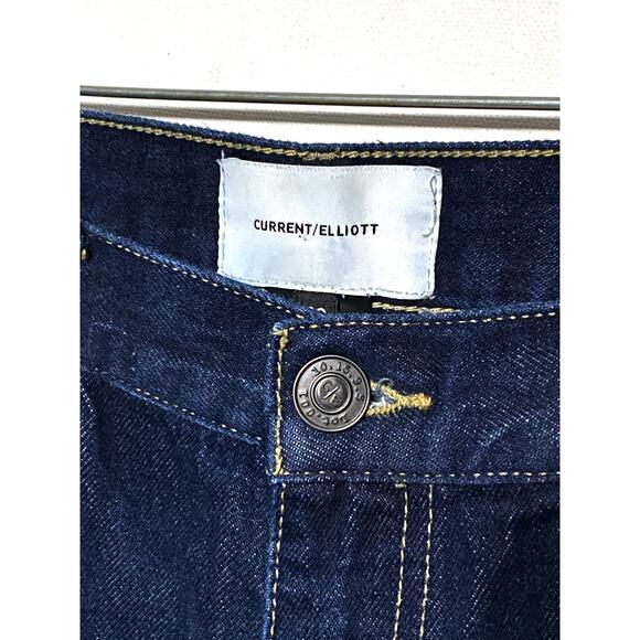 Current Elliott Straight Leg High Rise Dark Wash Jeans Womens 29 Classic Casual - Picture 4 of 8